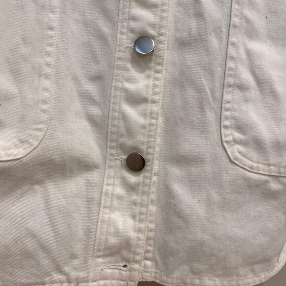 Mango white denim mini overalls dress US size 4 - Picture 6 of 7